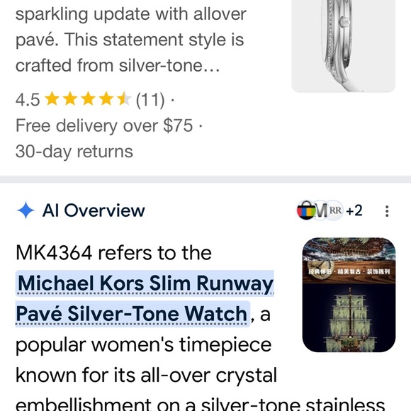 Like NEW! Michael Kors gold-tone “Slim Runway” Pave’ series! Originally $495!!! - Picture 6 of 10